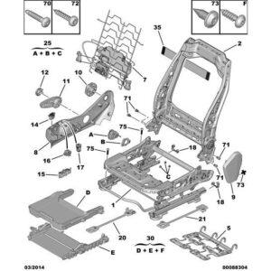 Citroen DS4 2010-2021 Diesel Seat Switch Plate