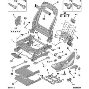 Citroen DS4 2010-2021 Diesel Seat Switch Plate