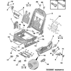 Citroen C5 2004-2008 Petrol Front Seat Slide Fitting