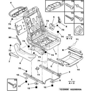 Citroen C3 2002-2005 Petrol Front Seat Fixing Shim