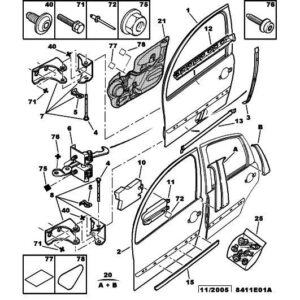 Citroen C3 2002-2005 Petrol Door Stiffener
