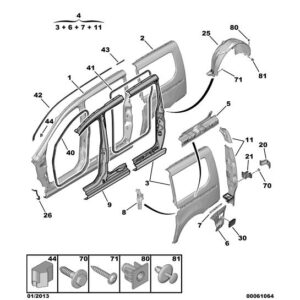 Citroen Dispatch 2007-2011 Diesel Drip Moulding Seal