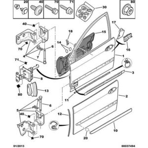 Citroen C5 2001-2004 Diesel Door Hinge