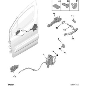 Citroen Berlingo 2012-2015 Diesel Front Door Lock