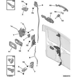Citroen Dispatch 2007-2011 Diesel Door Lock Striker