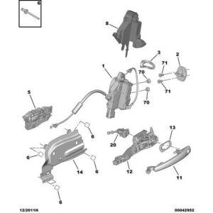 Citroen C6 2005-2012 Diesel Door Lock Striker