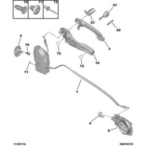Citroen C2 2003-2007 Petrol Door Lock Striker