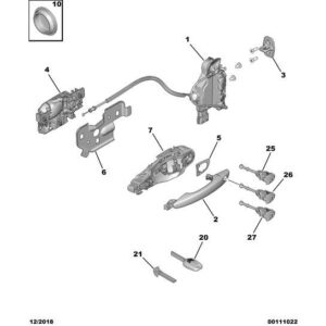 Citroen C3 Air Cross 2017-2021 Petrol Door Lock Striker