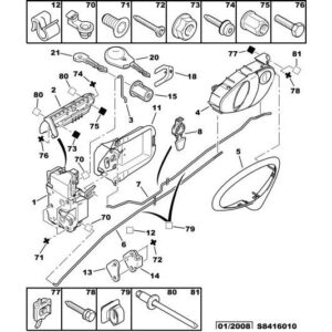 Citroen Xsara 2000-2004 Petrol Door Lock