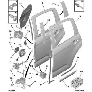 Citroen C3 2009-2013 Petrol Door Stop