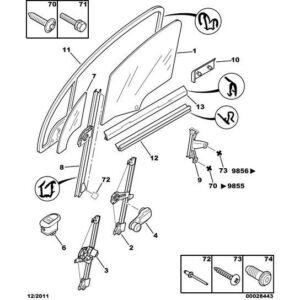 Citroen C3 2002-2005 Petrol Electric Control Window Lifter Left