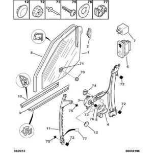 Citroen Saxo 1996-2004 Handle Entrance Cover Front Door