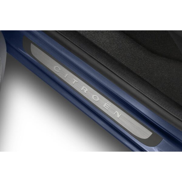 Citroen Berlingo 2015-2022 Front Door Sill Trims Brushed Stainless Steel Finish