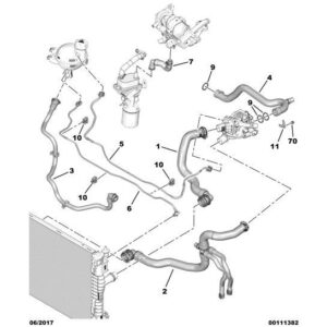 Citroen C5 Air Cross 2018-2021 Diesel Cylinder Head Degassing Pipe