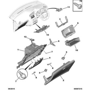 Citroen C4 2018-2020 Diesel Glove Box Cooling Control