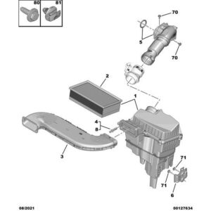 Citroen C5 Air Cross 2018-2021 Diesel Air Intake Pipe