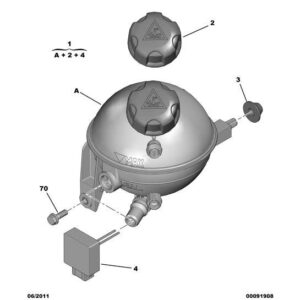 Citroen DS5 2011-2021 Petrol Engine Water Degassing Tank