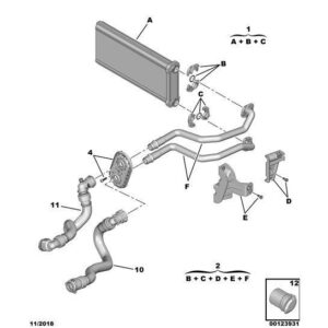 Citroen C5 Air Cross 2018-2021 Petrol Heater Water Pipe