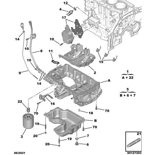 Citroen C5 Air Cross 20182021 Petrol Engine Oil Pressure Switch 96