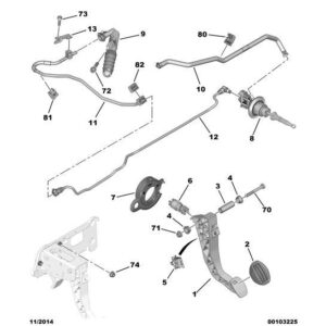 Citroen Berlingo 2018-2021 Petrol Master Cylinder Supply Pipe
