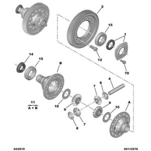 Citroen C5 Air Cross 2018-2021 Diesel Differential Ring Gear Screw