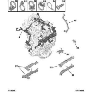 Citroen Berlingo 2018-2021 Petrol Wiring Harness Fixing Clamp