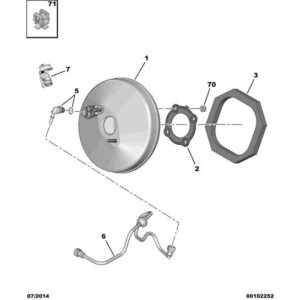 Citroen Berlingo 2015-2018 Petrol Brake Pressure Sensor