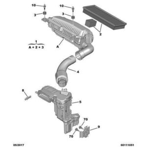Citroen Berlingo 2018-2021 Petrol Air Intake Pipe