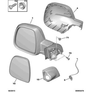 Citroen Berlingo 2012-2015 Diesel Outside Ext View Mirror