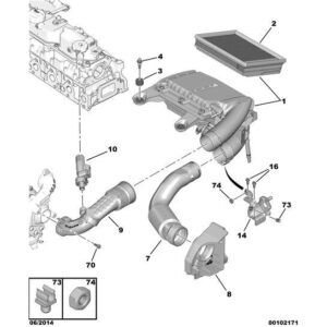 Citroen Dispatch 2016-2020 Diesel Housing Gas Re-Suction Pipe