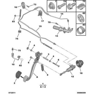 Citroen Berlingo 2012-2015 Master Cylinder Supply Pipe