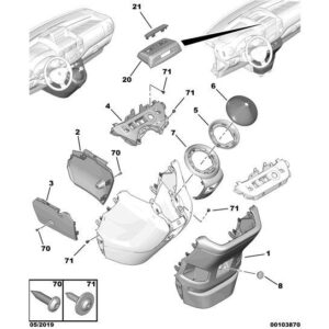 Citroen Berlingo 2015-2018 Petrol Gear Lever Moulding