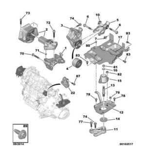 Citroen Berlingo 2015-2018 Diesel Engine Suspension Fixing Bolt