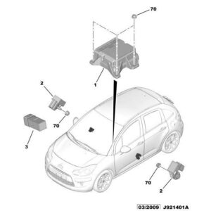 Citroen DS3 2010-2022 Petrol Passenger Airbag Deactivation Control