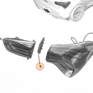 Citroen DS5 2011-2022 Inner Rear Lamp Trim