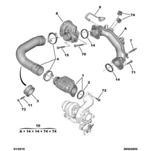 Citroen C3 Air Cross 2017-2021 Diesel Air Hose Seal