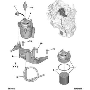 Citroen C3 Air Cross 2017-2021 Diesel Strainer Filter