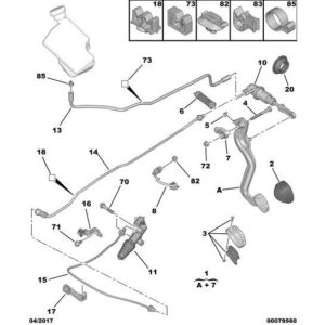 Citroen DS3 2010-2022 Petrol Clutch Control Pipe