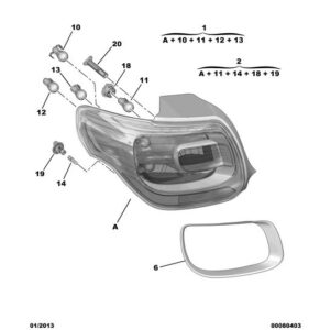 Citroen DS3 2010-2022 Petrol Tail-Light Nearside