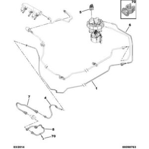 Citroen C1 2012-2014 Petrol Solenoid Valve Vacuum Pipe