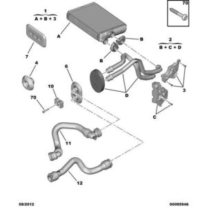 Citroen DS3 2010-2022 Heater Water Pipe