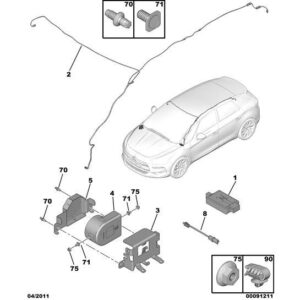 Citroen DS5 2011-2021 Petrol Anti-Theft Alarm Sensor