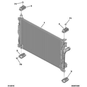 Citroen Dispatch 2016-2020 Diesel Radiator Fixing Bracket