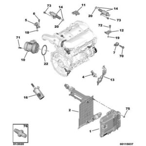 Citroen C5 Air Cross 2018-2021 Petrol Engine Speed Sensor
