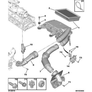 Citroen Berlingo 2015-2018 Air Hose