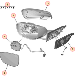 Citroen C4 Cactus 2014-2018 Complete Door Mirror Unit