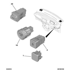 Citroen C4 Catcus 2014-2018 Petrol Centralised Locking Switch