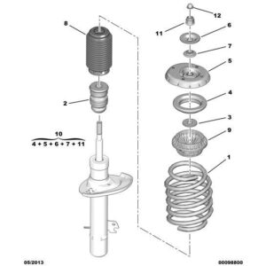 Citroen C4 Catcus 2014-2018 Diesel Front Suspension Spring