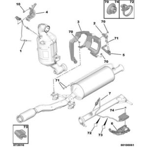 Citroen C4 Catcus 2014-2018 Diesel Particle Filter Pressure Pipe
