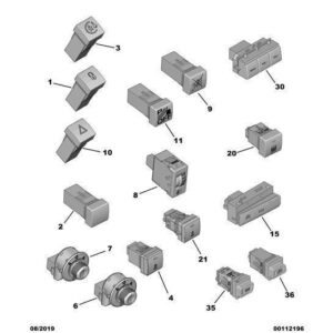 Citroen Berlingo 2015-2018 Petrol Esp Switch